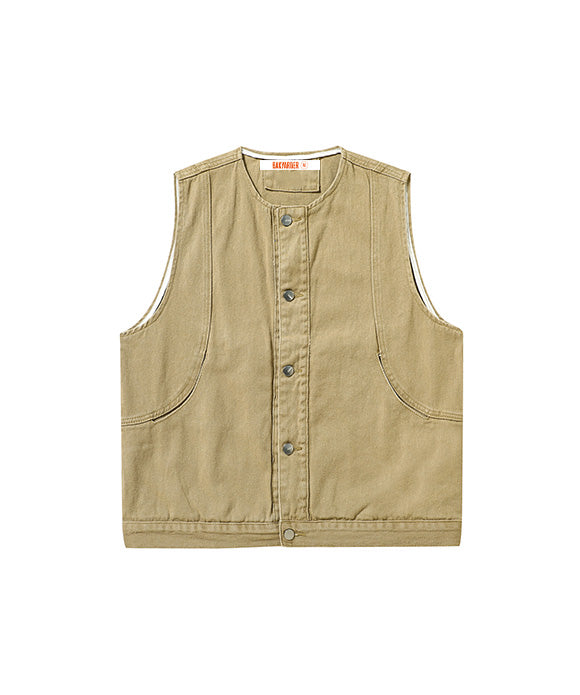 BAKYARDER Deconstructed Minimalist Versatile Denim Vest