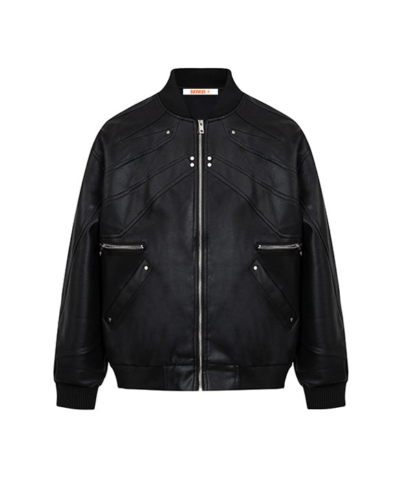 BAKYARDER Rivet Deconstructed Bomber Jacket