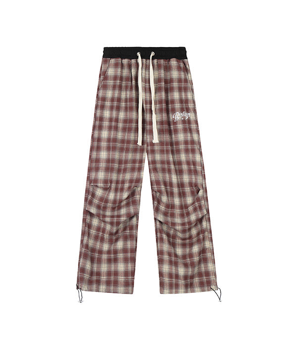 BAKYARDER Vintage Plaid Casual Pants