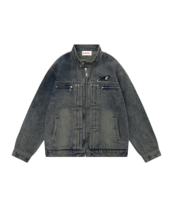 BAKYARDER Vintage Washed Denim Jacket-