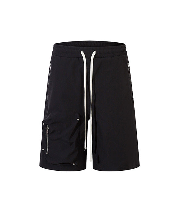 BAKYARDER Vintage Functional Zip Drawstring Shorts