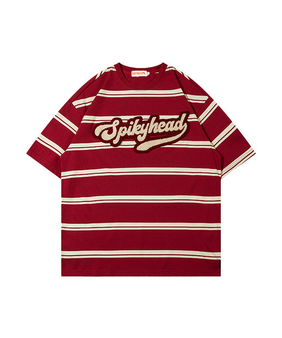 BAKYARDER Letter Striped Short-Sleeve T-Shirt