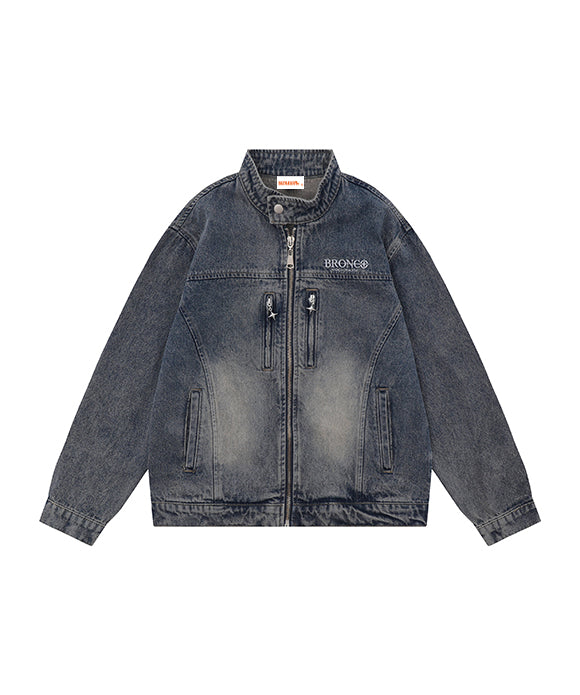 BAKYARDER Distressed Washed Jacket