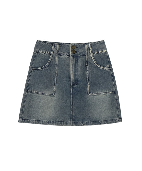 BAKYARDER Vintage Denim Skirt