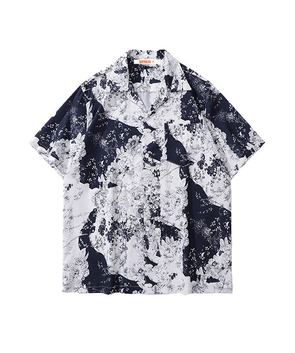 BAKYARDER Vintage Floral Print Shirt