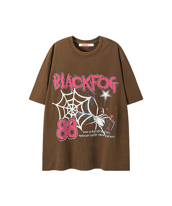 BAKYARDER Letter Spider Print Tee