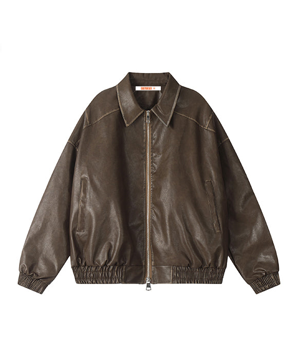 BAKYARDER Vintage PU Biker Jacket