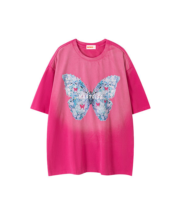 BAKYARDER Butterfly Gradient Print Tee