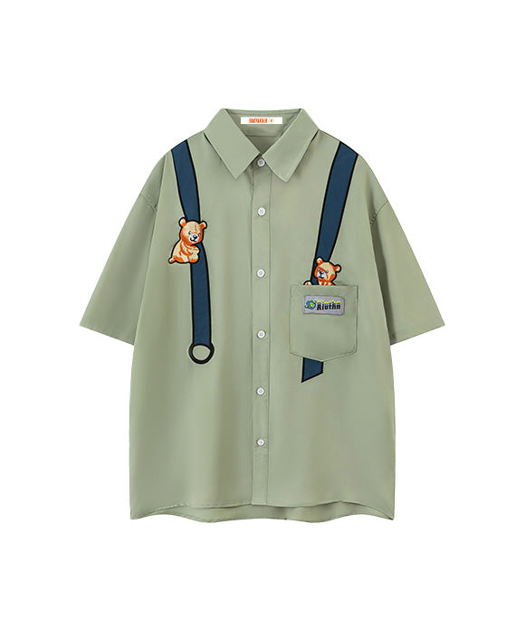 BAKYARDER Teddy Bear Embroidered Shirt