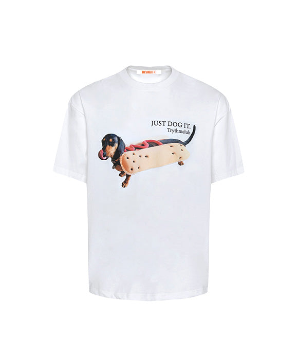 BAKYARDER Vintage Fun Dog Print Tee