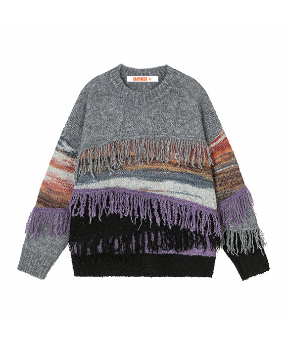 BAKYARDER Gradient Colorblock Sweater