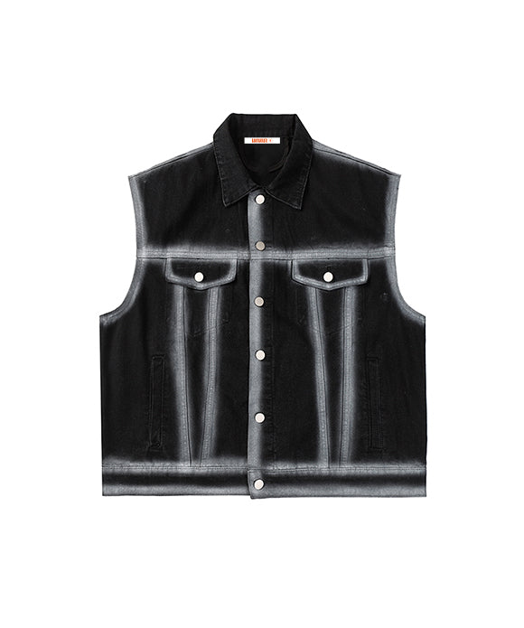 BAKYARDER Vintage Gradient Vest Jacket