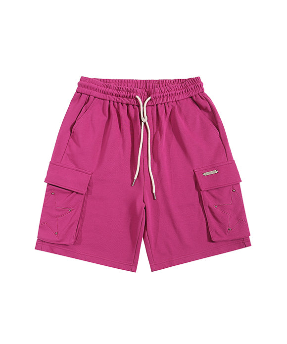 BAKYARDER Street-style Retro Cargo Shorts