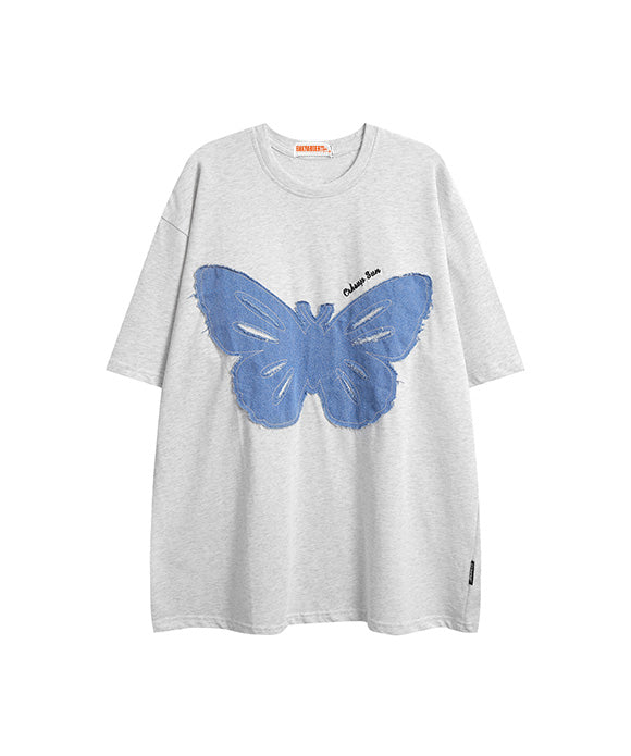 BAKYARDER Butterfly Patch Short-Sleeved T-shirt