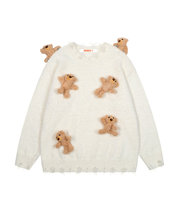 BAKYARDER Detachable Teddy Bear Sweater