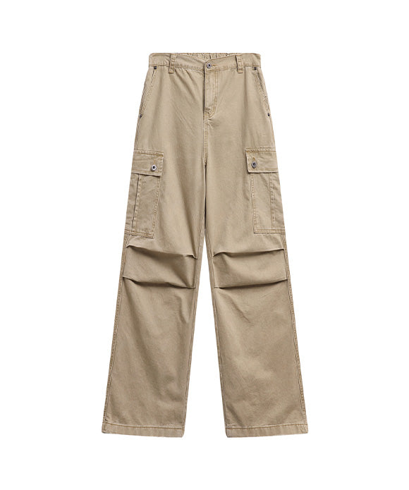 BAKYARDER Vintage Pleated Cargo with Large Pockets Pants