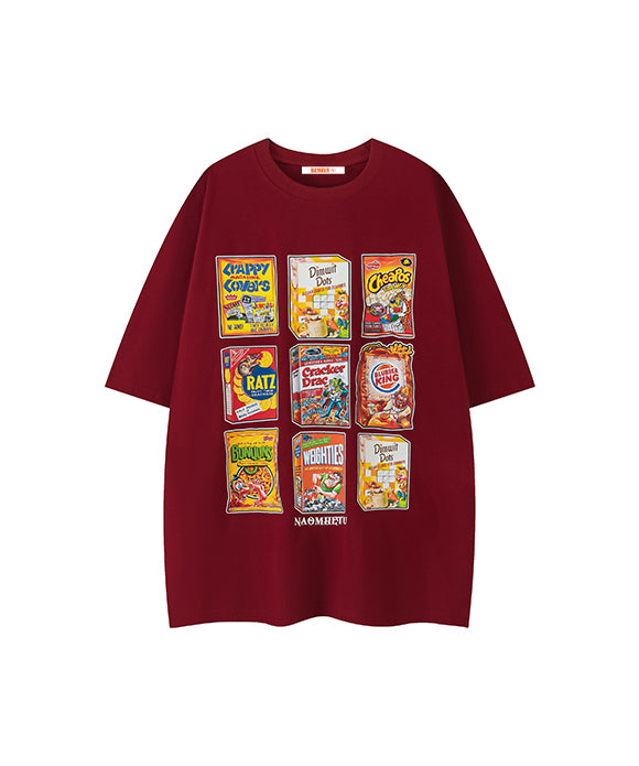 BAKYARDER Snack Grid Print Tee