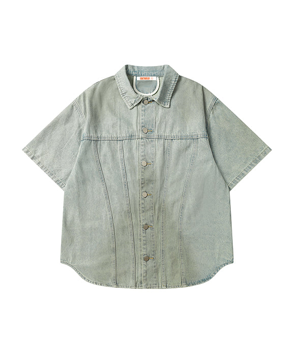 BAKYARDER Stone Washed Distressed Shirt