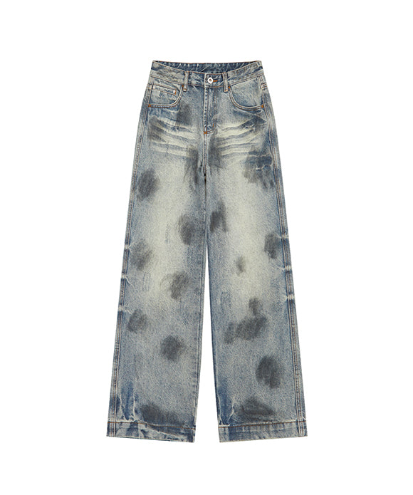 BAKYARDER Vintage Tie-Dye Loose Jeans