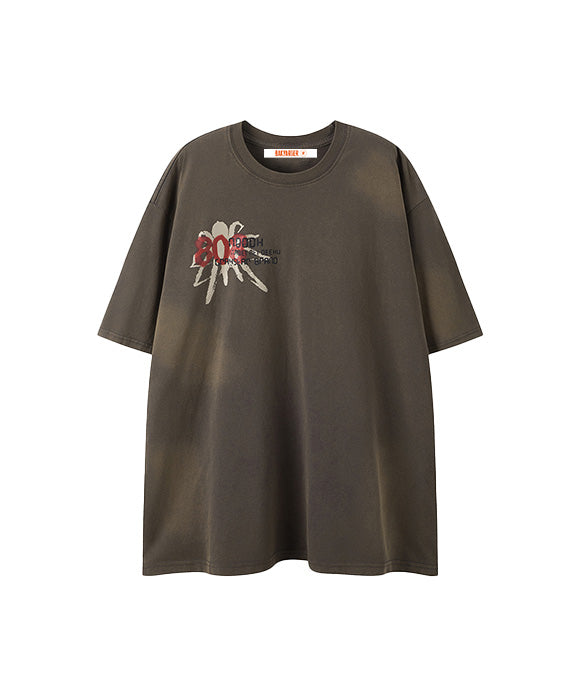 BAKYARDER Vintage Spider Print Tee