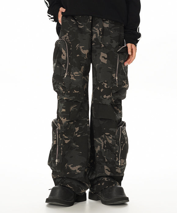 BAKYARDER Camo Multi-Pocket Casual Cargo Pants