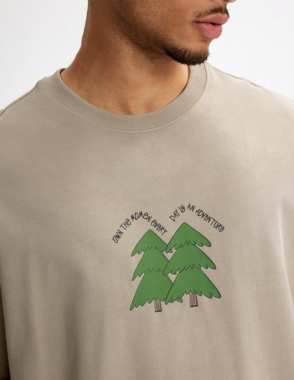 BAKYARDER Pine Tree Foam Print Tee