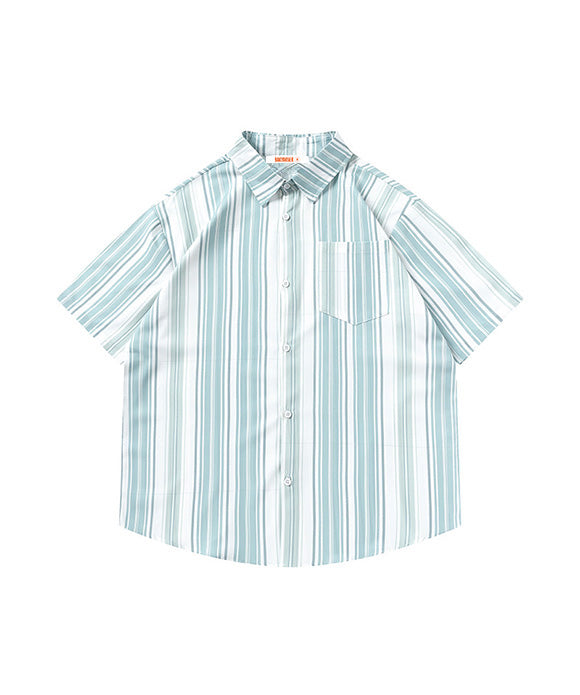 BAKYARDER Vintage Vertical Striped Shirt