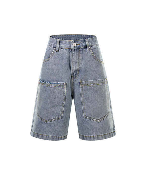 BAKYARDER Vintage Washed Multi-Pocket Shorts