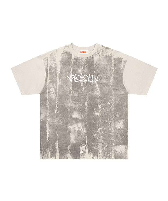 BAKYARDER Tie-dye Graffiti Embroidered Tee