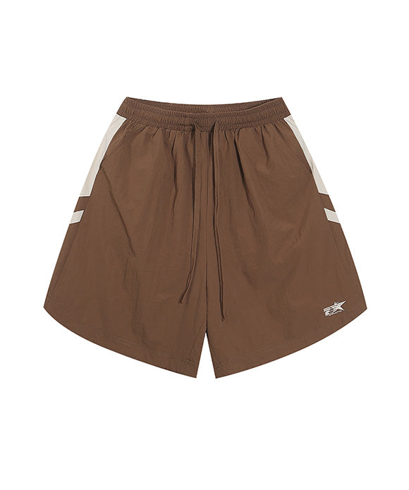 BAKYARDER Color Block Loose Shorts