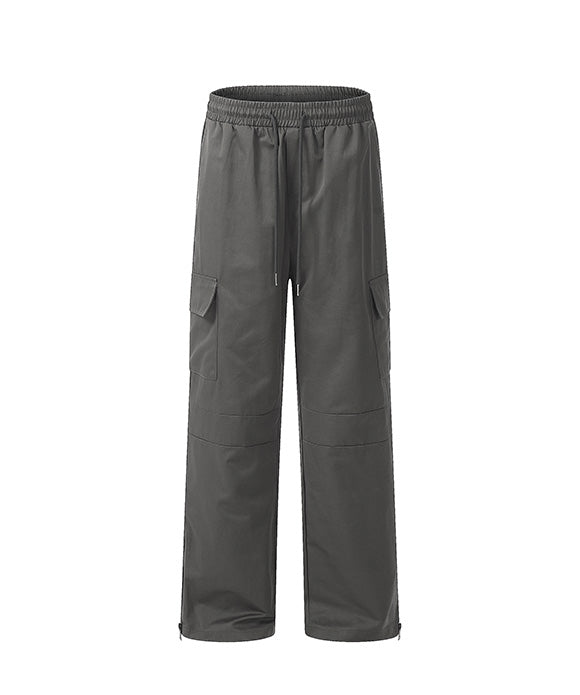 BAKYARDER Multi-Pocket Pleated Cargo Paratrooper Pants