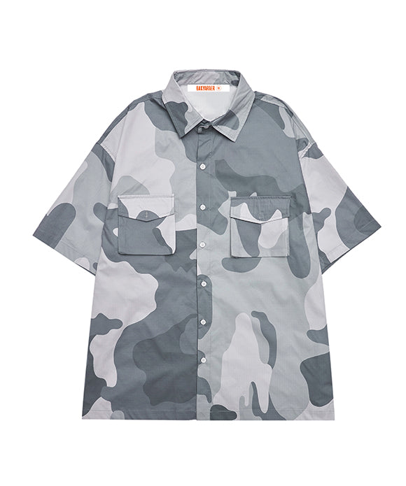 BAKYARDER Camouflage Print Shirt