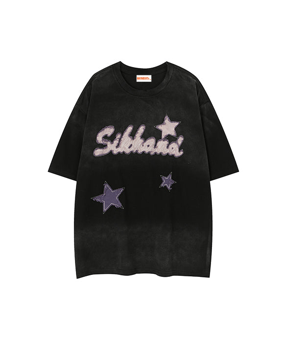 BAKYARDER Retro Washed Star Embroidered Tee