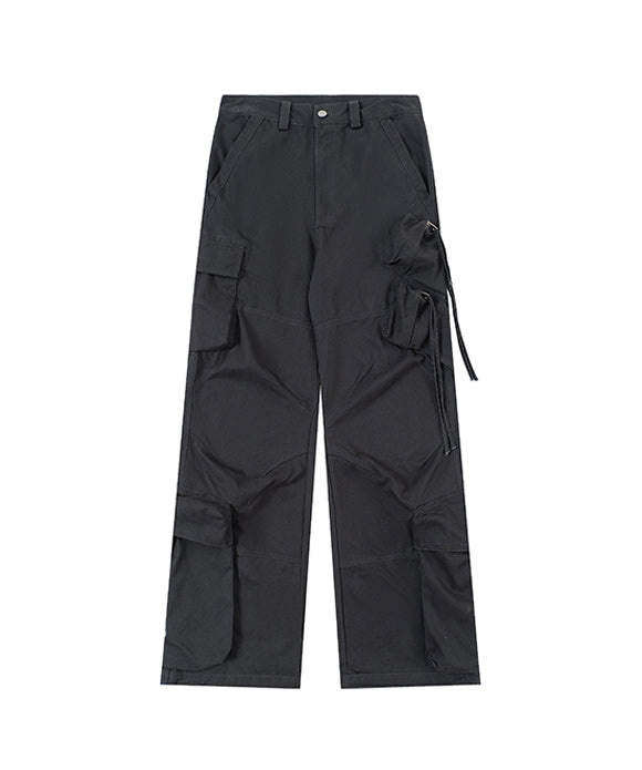 BAKYARDER Vintage Multi-Pocket Pleated Cargo Pants