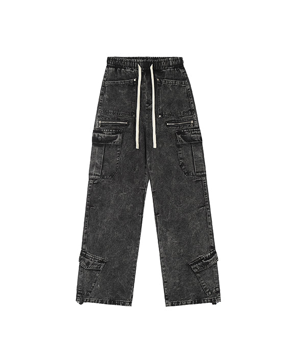 BAKYARDER Big Pocket Washed Jeans