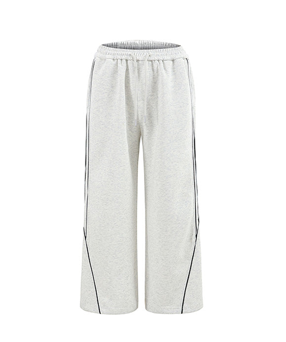 BAKYARDER Retro Striped Patchwork Sweatpants