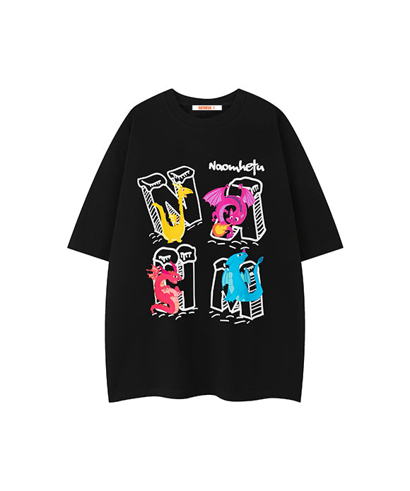 BAKYARDER Cartoon Alphabet Graffiti Tee