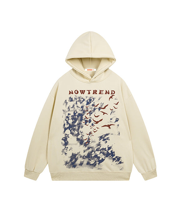 BAKYARDER Vintage Letter Print Hoodie