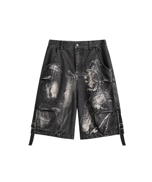 BAKYARDER Vintage Distressed Denim Shorts