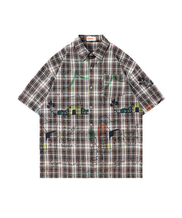 BAKYARDER Creative Print Shirt