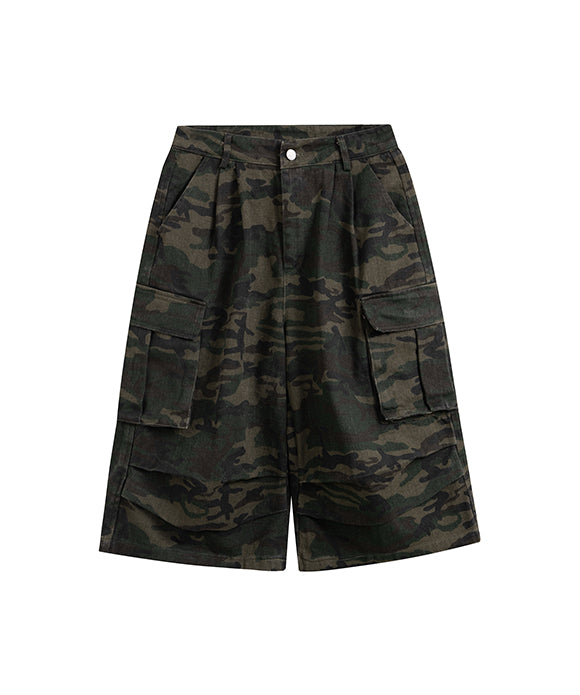 BAKYARDER Vintage Camouflage Cargo Shorts