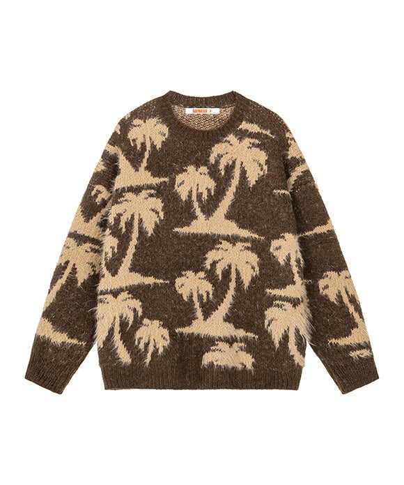 BAKYARDER Vintage Jacquard Crew Neck Sweater