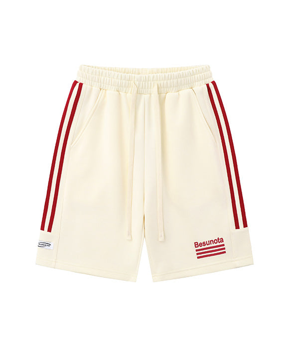 BAKYARDER Vintage Striped Patchwork Shorts