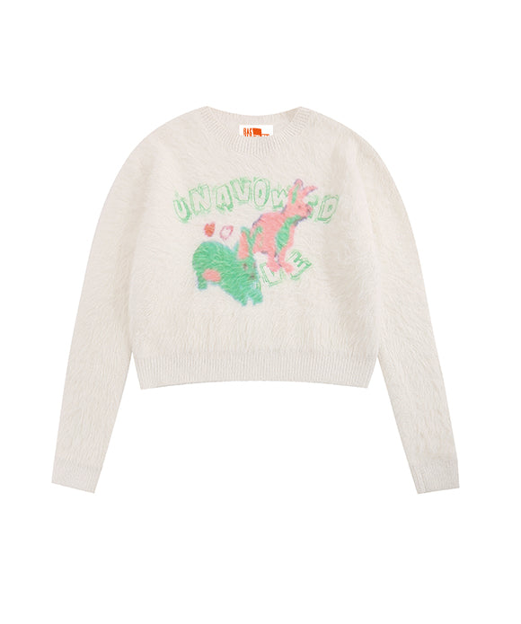 BAKYARDER Cute Bunny Graphic Women's Sweater