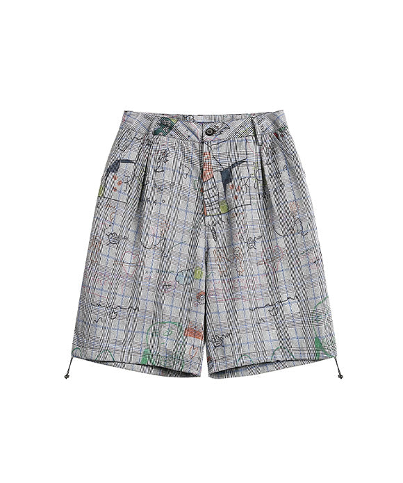 BAKYARDER Graffiti Print Shorts