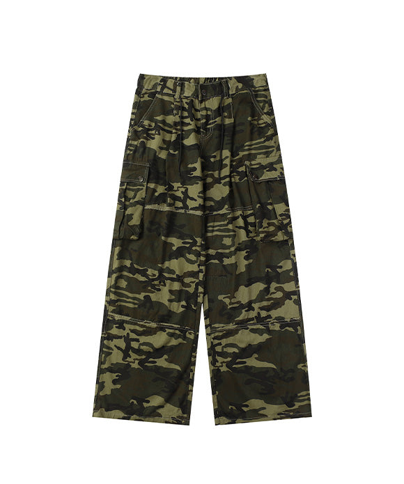 BAKYARDER Camo Wide-Leg Cargo Pants