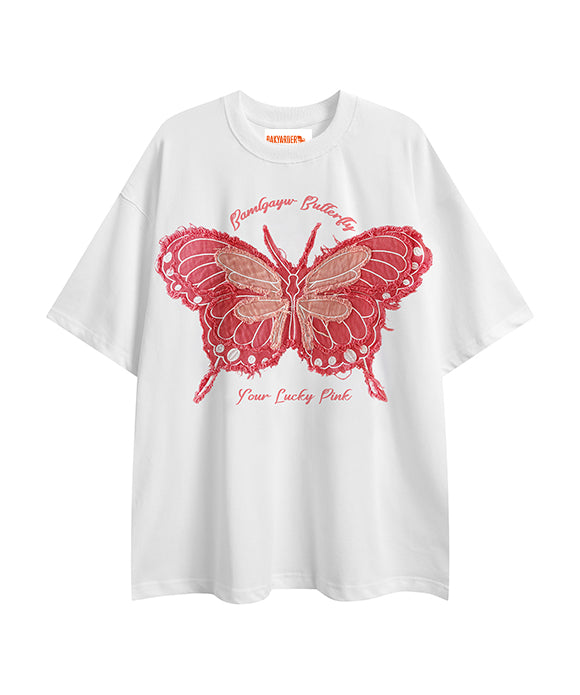 BAKYARDER 3D Embroidered Butterfly Tee