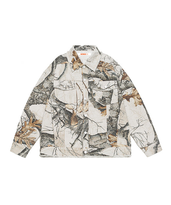 BAKYARDER Casual Tree Camo Jacket