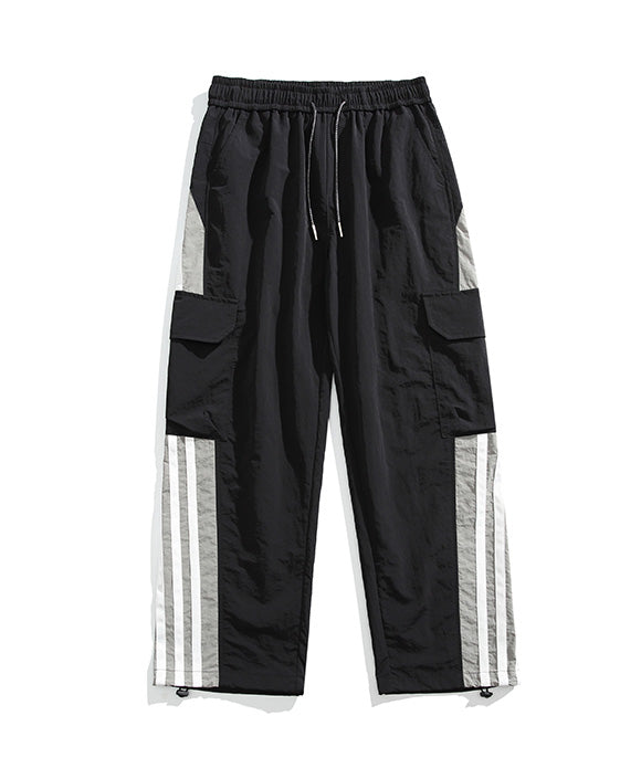 BAKYARDER Quick-Dry Striped Casual Pants