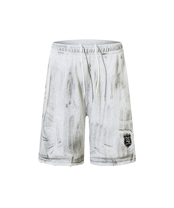 BAKYARDER Vintage Graffiti Distressed Shorts